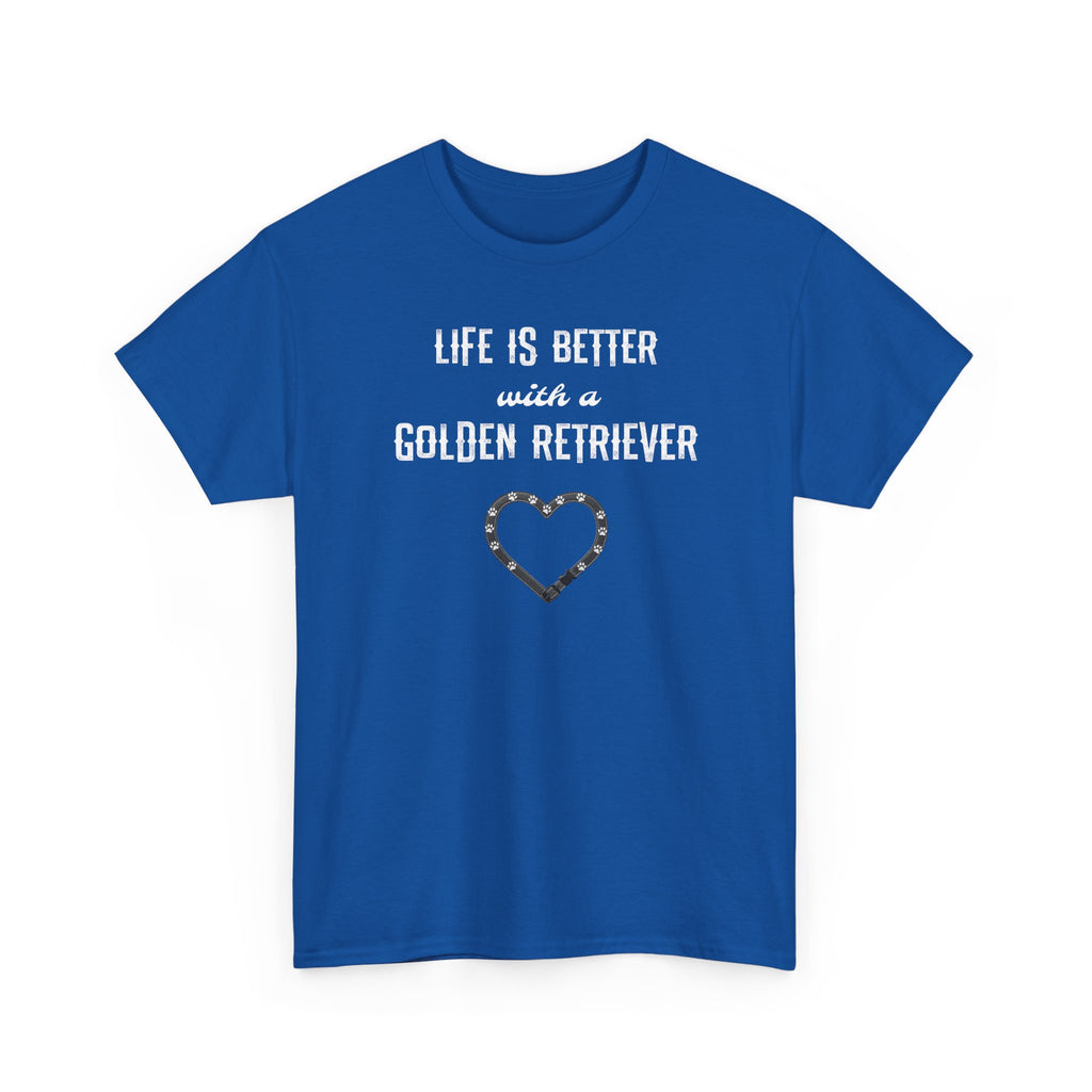 Life Is Better with a Golden Retriever Heart Dog Lover Tee