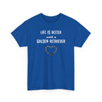 Life Is Better with a Golden Retriever Heart Dog Lover Tee