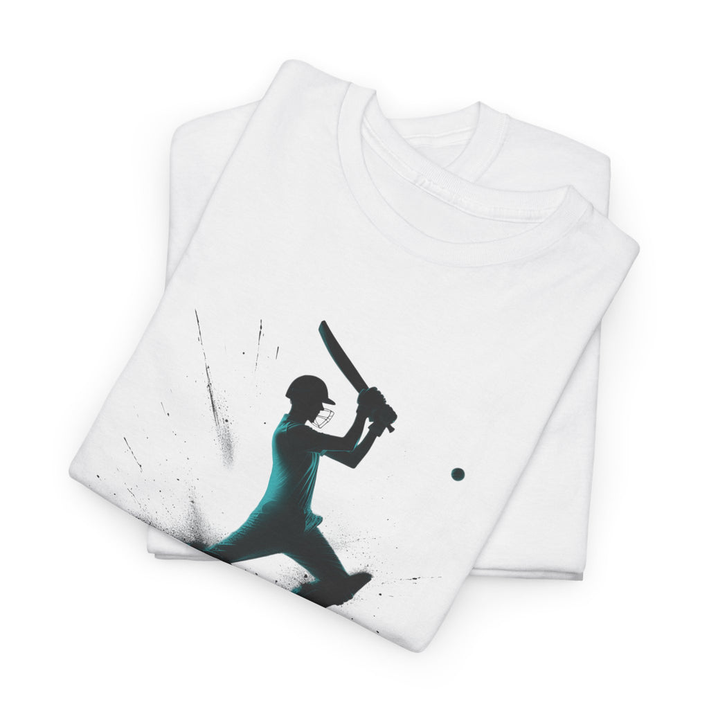 Cricket Batter Silhouette Tee — Action Sports Cricket T‑Shirt