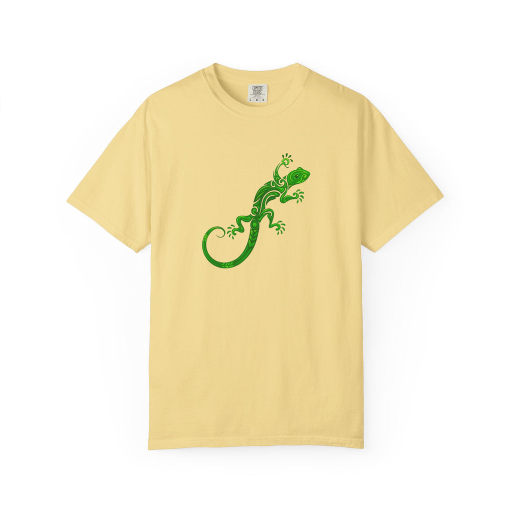 Green Gecko Graphic T-Shirt — Nature Lizard Shirt