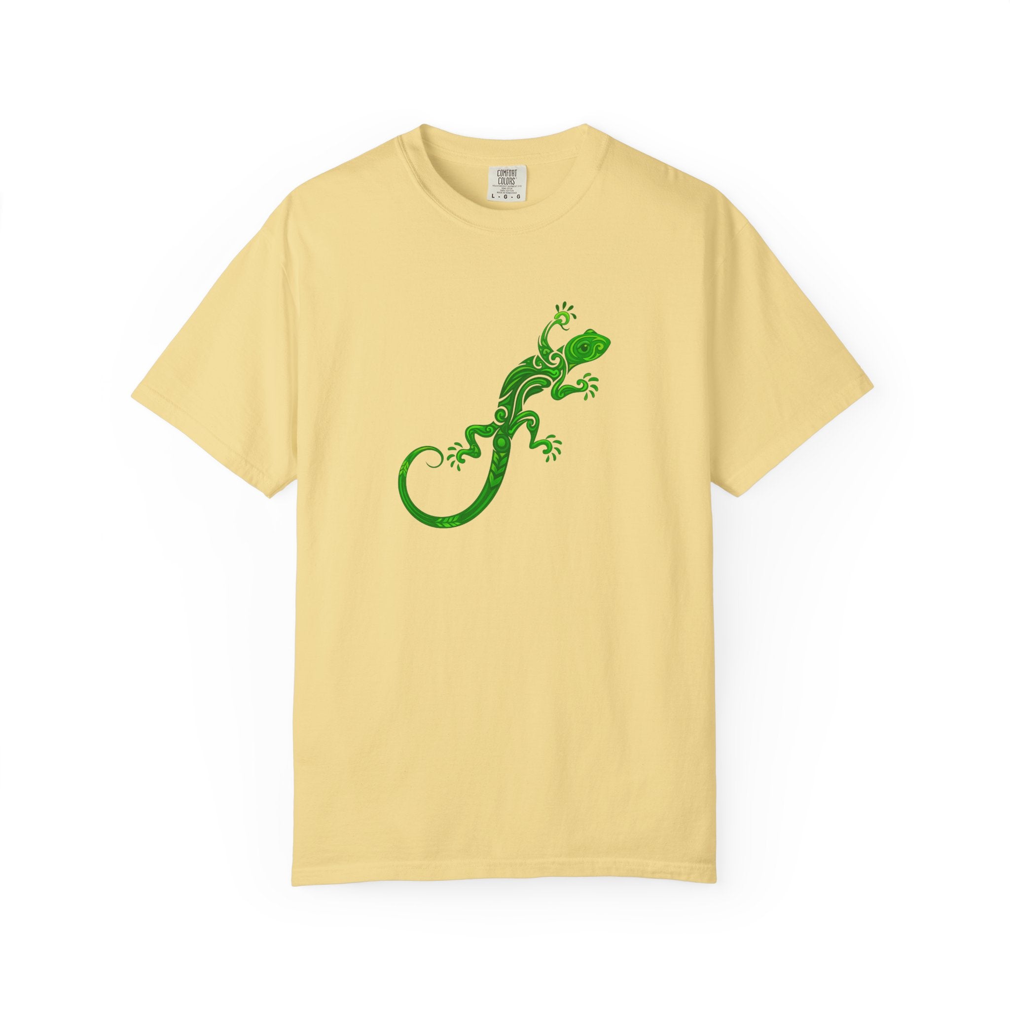 Green Gecko Graphic T-Shirt — Nature Lizard Shirt