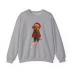 Crewneck Sweatshirt — Cute Puppy in Santa Outfit “Happy Holidays!” Christmas Sweater