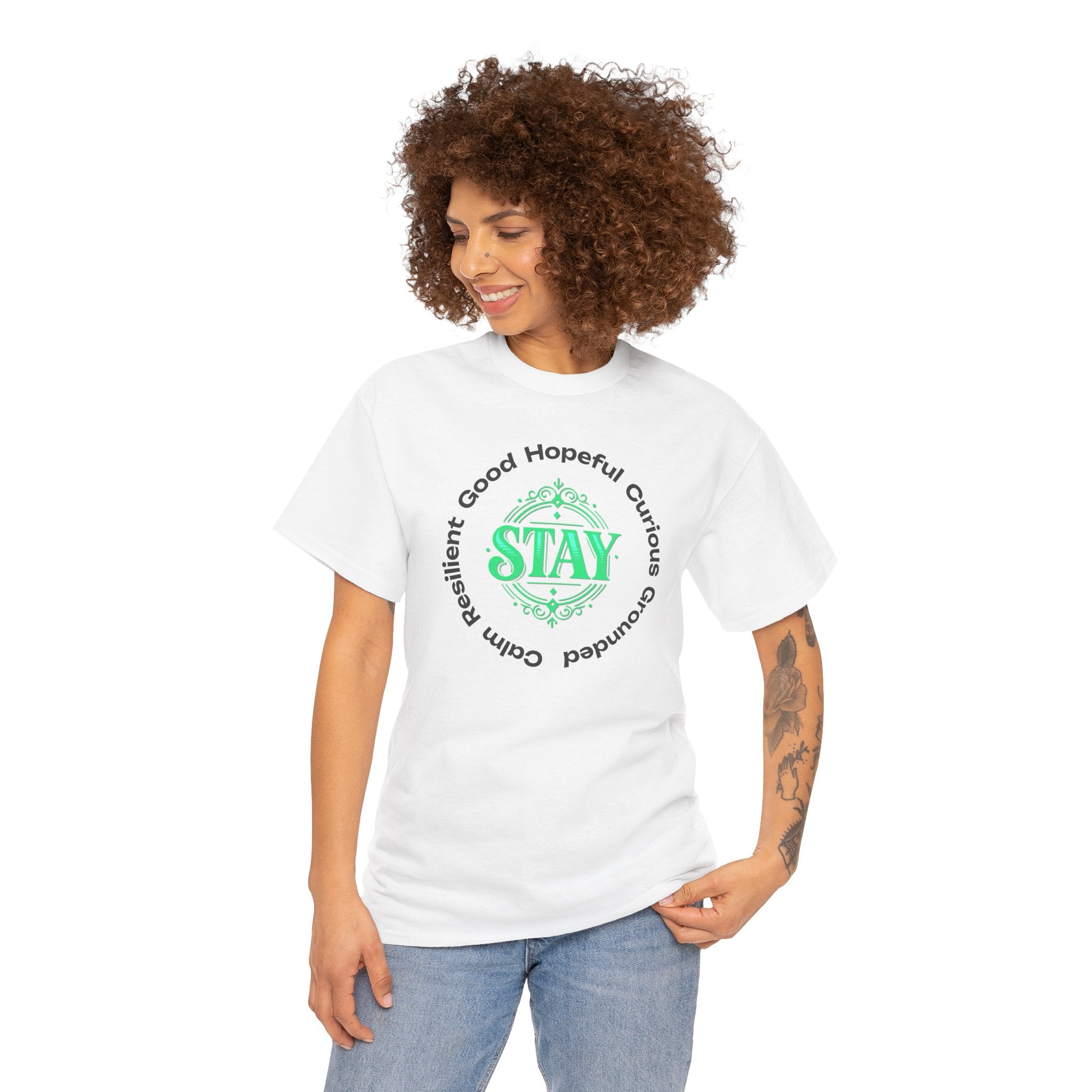 Stay Positivity Tee — "STAY" Positive Mindset Graphic T-Shirt