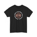 Stay Awesome Graphic Tee — "Stay Wild, Loud, Weird, Cool, Groovy, Awesome"