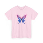 Butterfly Graphic Tee — Pink & Blue Watercolor Butterfly Shirt