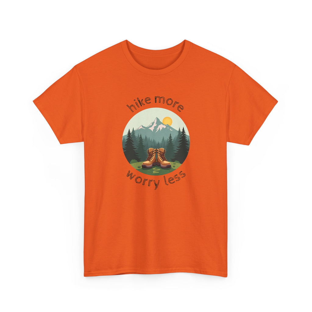 Hike More Worry Less T-Shirt — Nature Hiking Graphic Tee