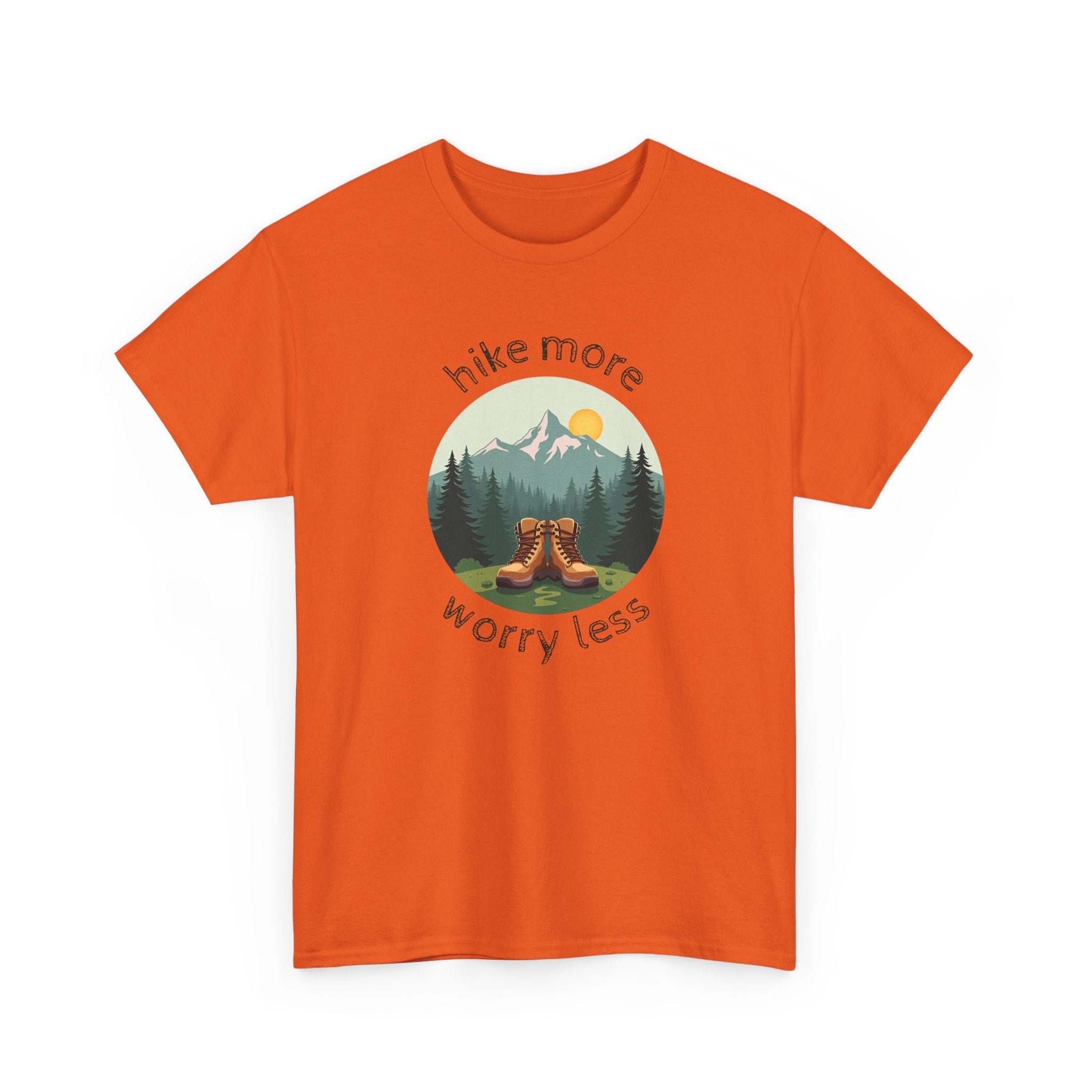 Hike More Worry Less T-Shirt — Nature Hiking Graphic Tee