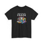 Embracing the Chaos T‑Shirt — Playful Raccoon & Messy Wardrobe Graphic Tee