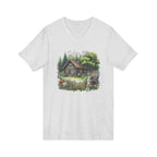 Cabin Life V-Neck Tee – Rustic Cottage & Bunny Nature Shirt