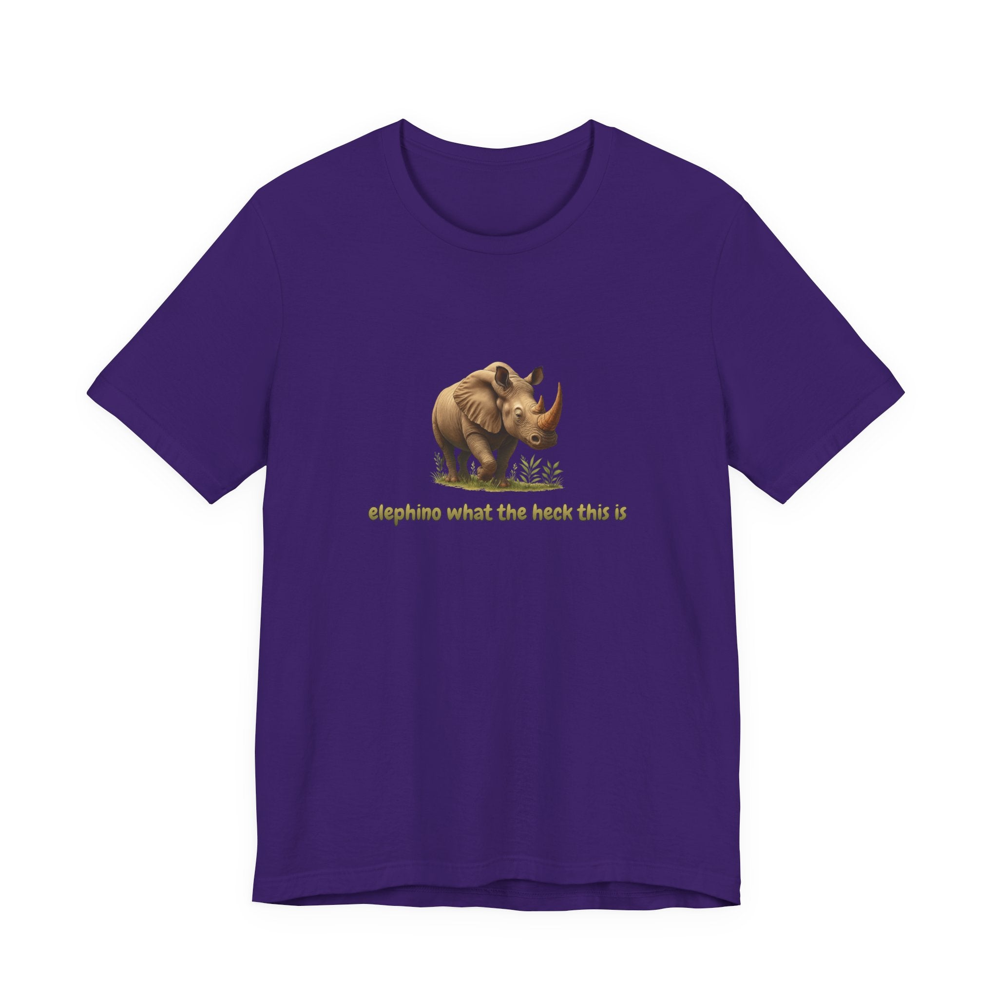 Elephant Rhino Graphic Tee — "elephino what the heck this is" Funny Wildlife T-Shirt