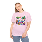 Beach Shark Hammock T‑Shirt — Tropical Summer Vibes Graphic Tee