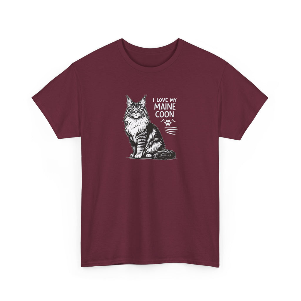 Maine Coon Cat T-Shirt — "I Love My Maine Coon" Tee