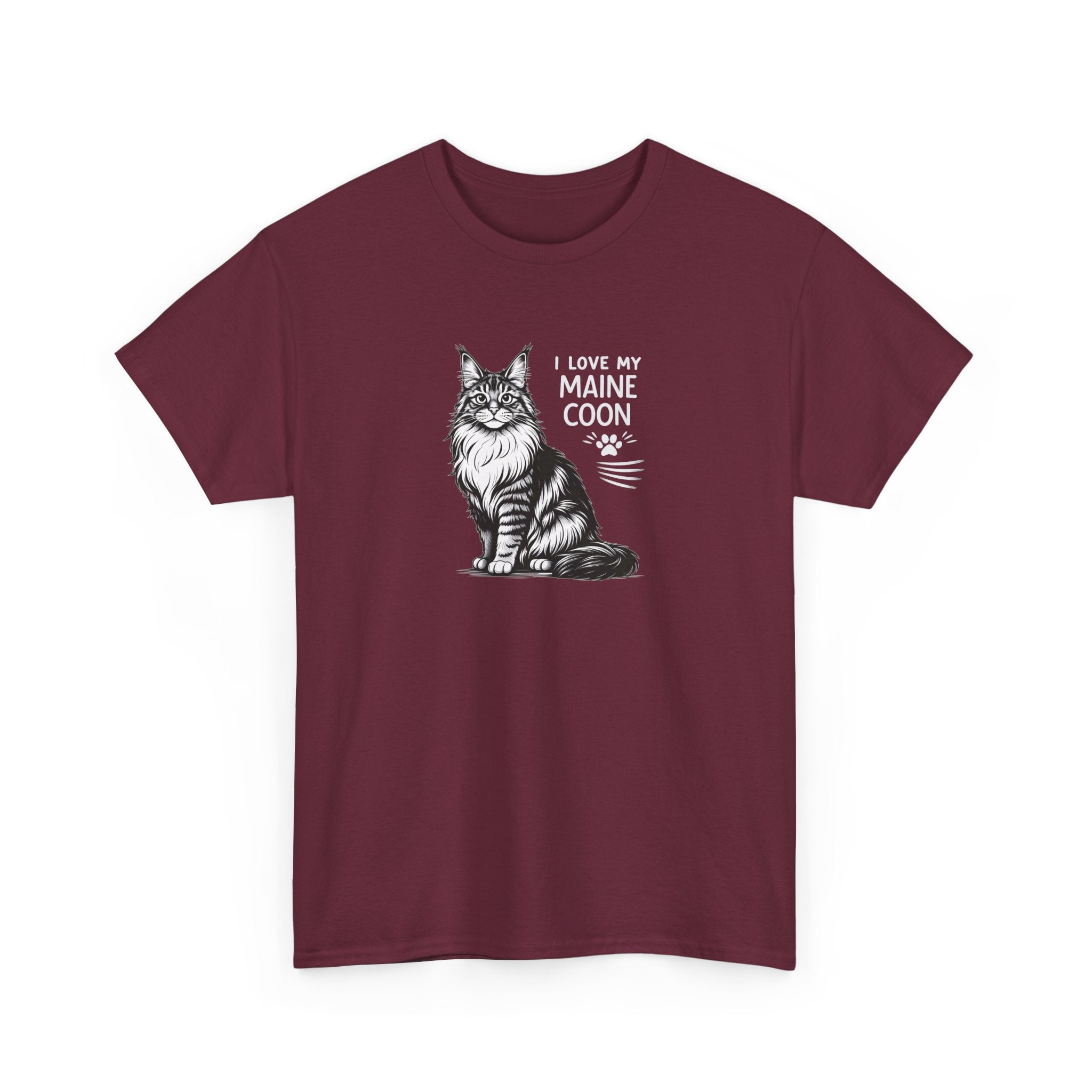 Maine Coon Cat T-Shirt — "I Love My Maine Coon" Tee