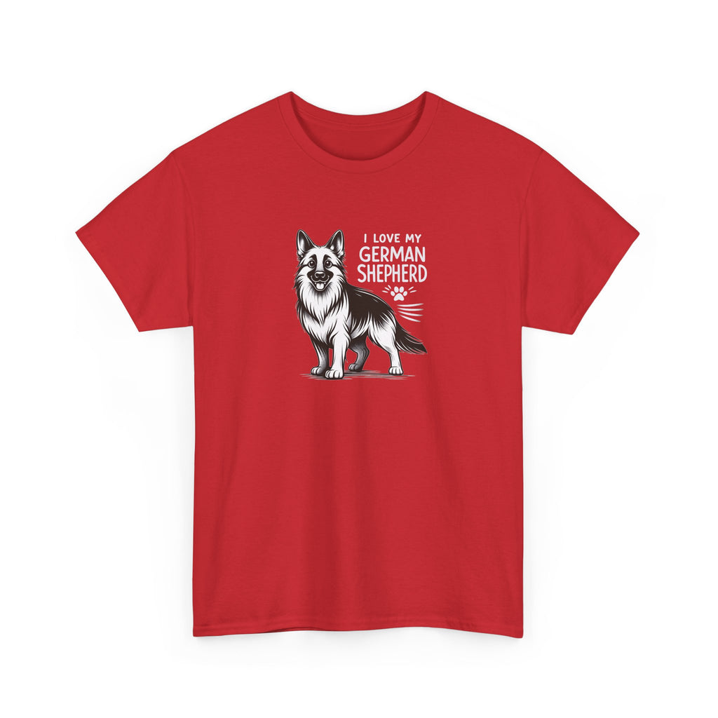 I Love My German Shepherd T-Shirt — Cute German Shepherd Dog Tee for Dog Lovers