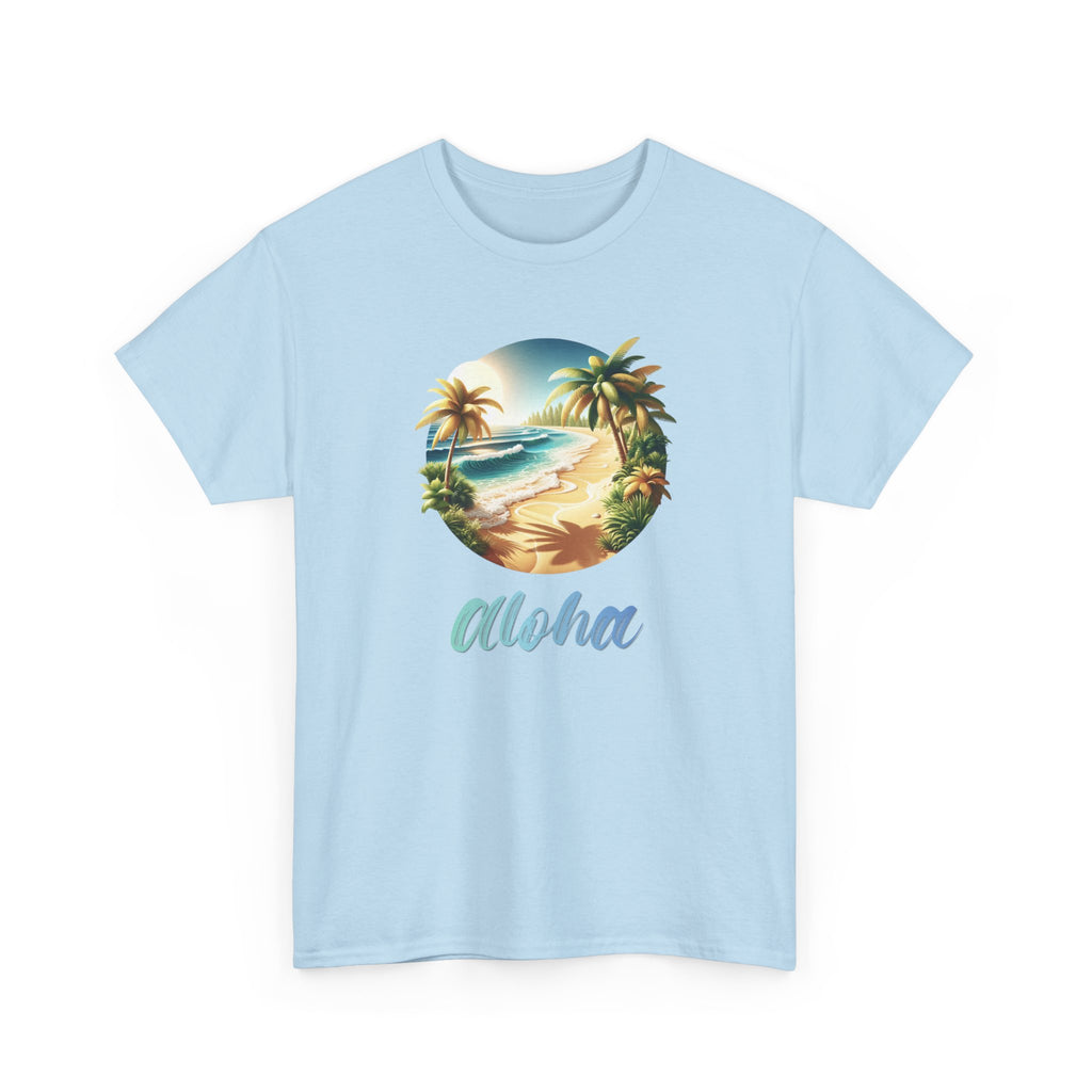 Aloha Beach T-Shirt — Tropical Palm Island Graphic Tee