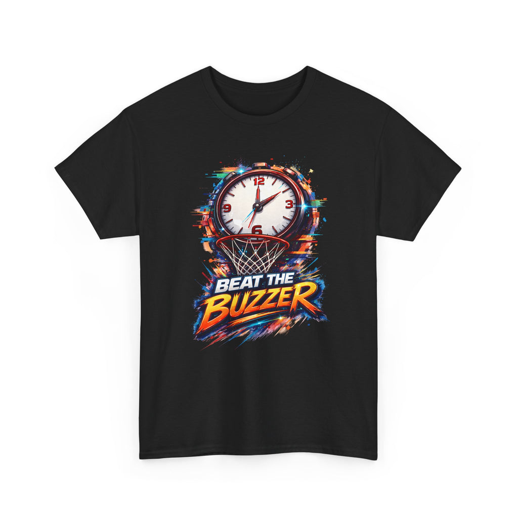 Beat the Buzzer Basketball T-Shirt — Sporty Countdown Graphic Tee