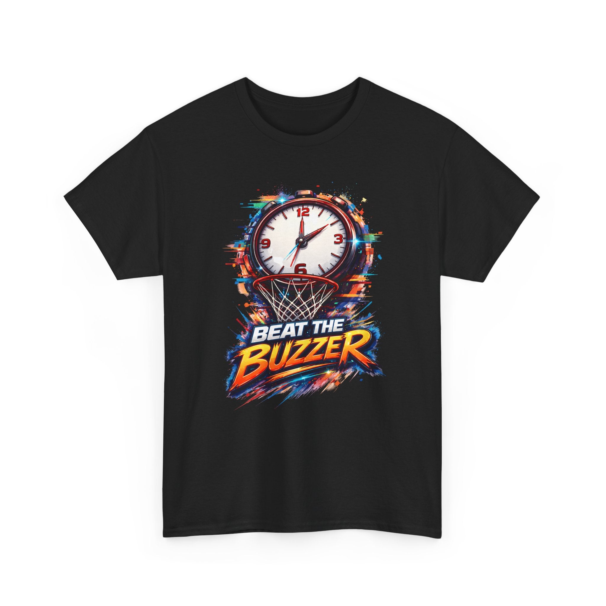 Beat the Buzzer Basketball T-Shirt — Sporty Countdown Graphic Tee