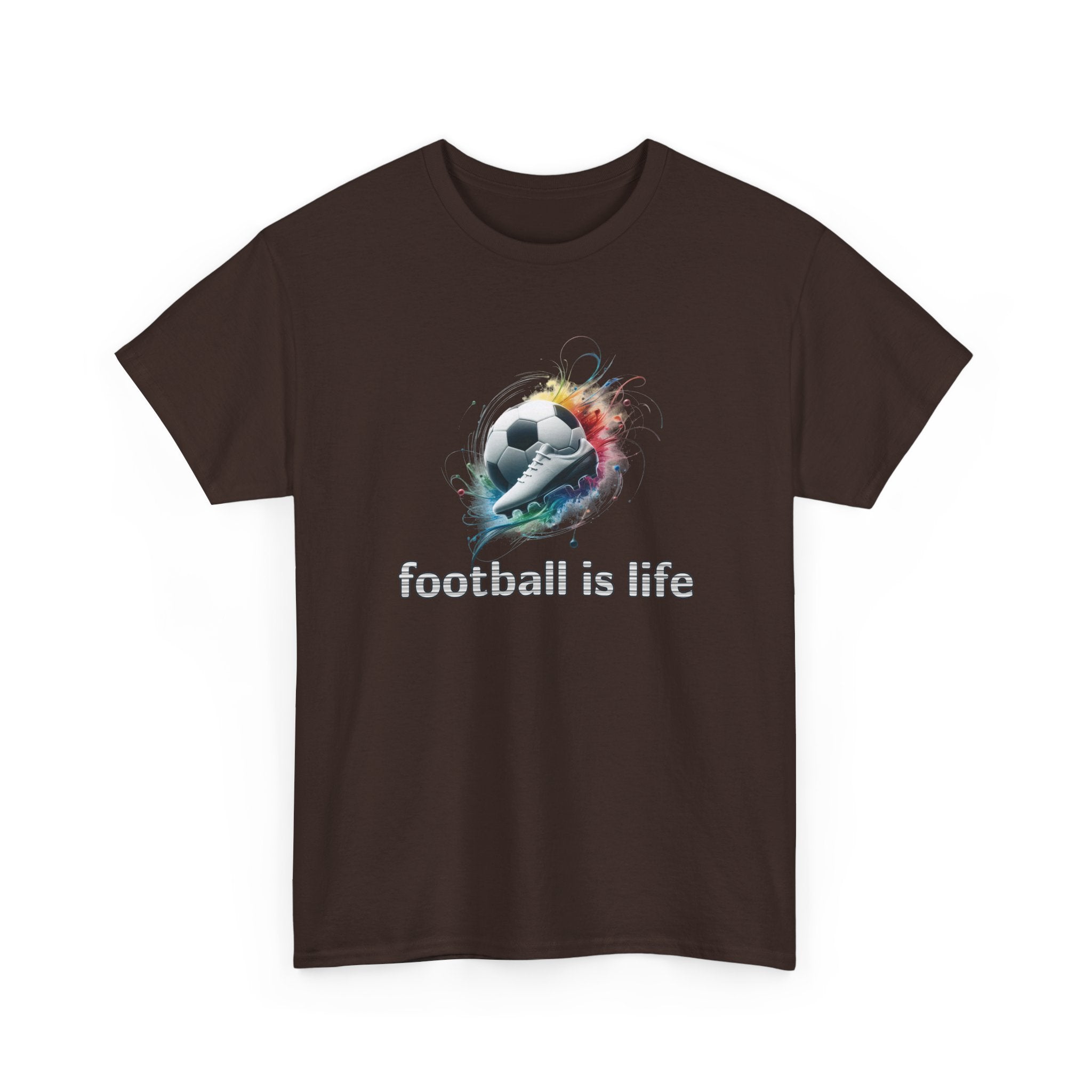 Football Is Life T-Shirt — Color Splash Soccer Ball Tee
