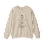 Christmas Word Snowman Sweatshirt