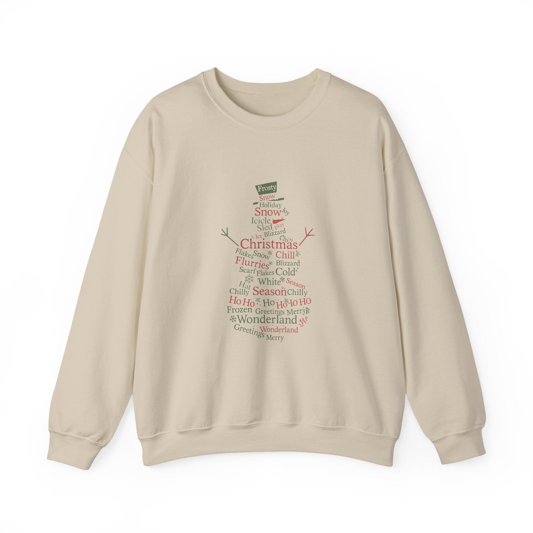 Christmas Word Snowman Sweatshirt