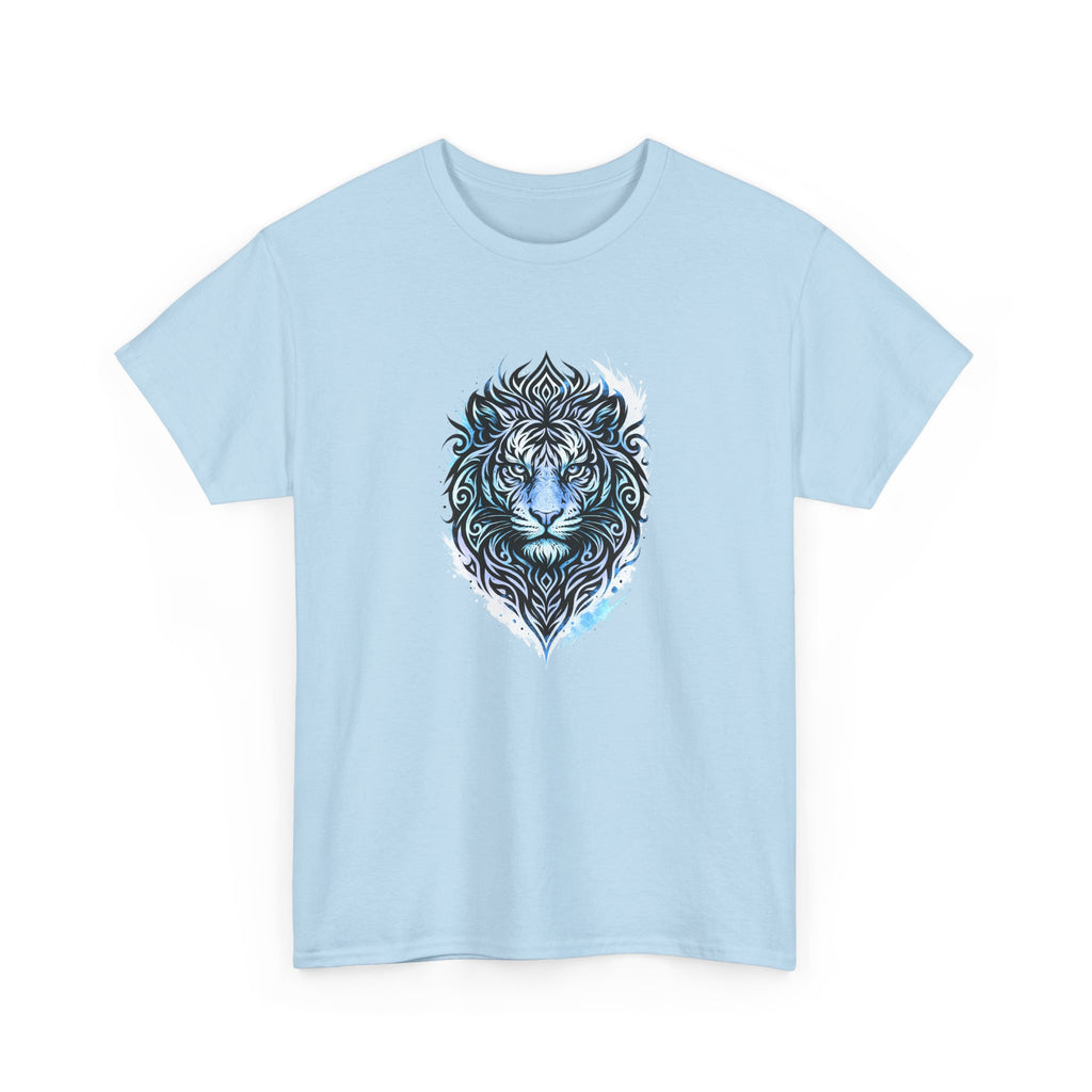 Tiger T-Shirt — Intricate Blue And White Tiger Graphic Tee