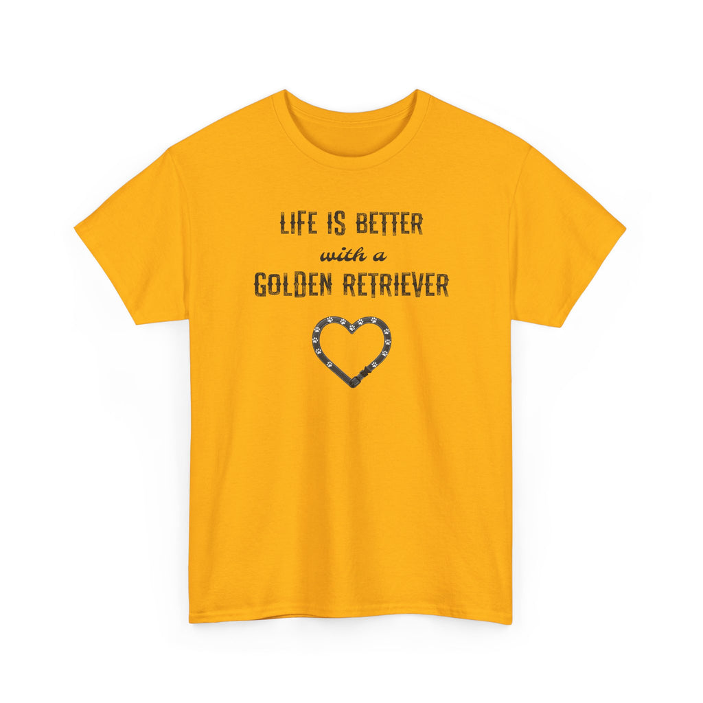 Life Is Better with a Golden Retriever Heart Dog Lover Tee