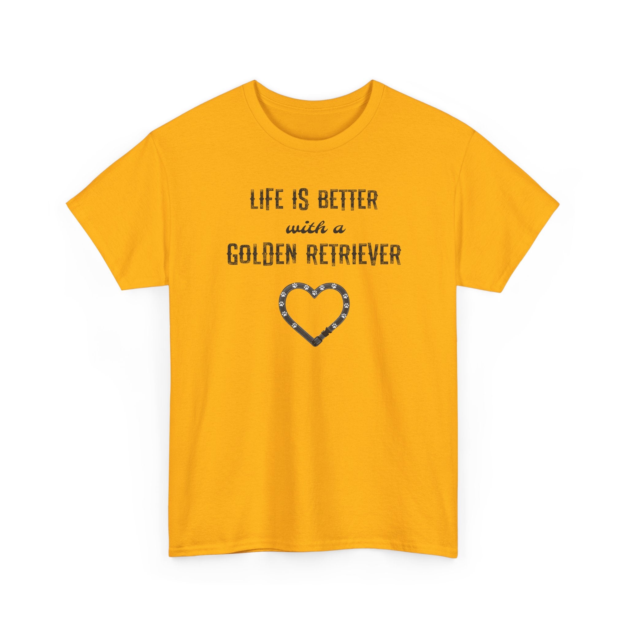 Life Is Better with a Golden Retriever Heart Dog Lover Tee