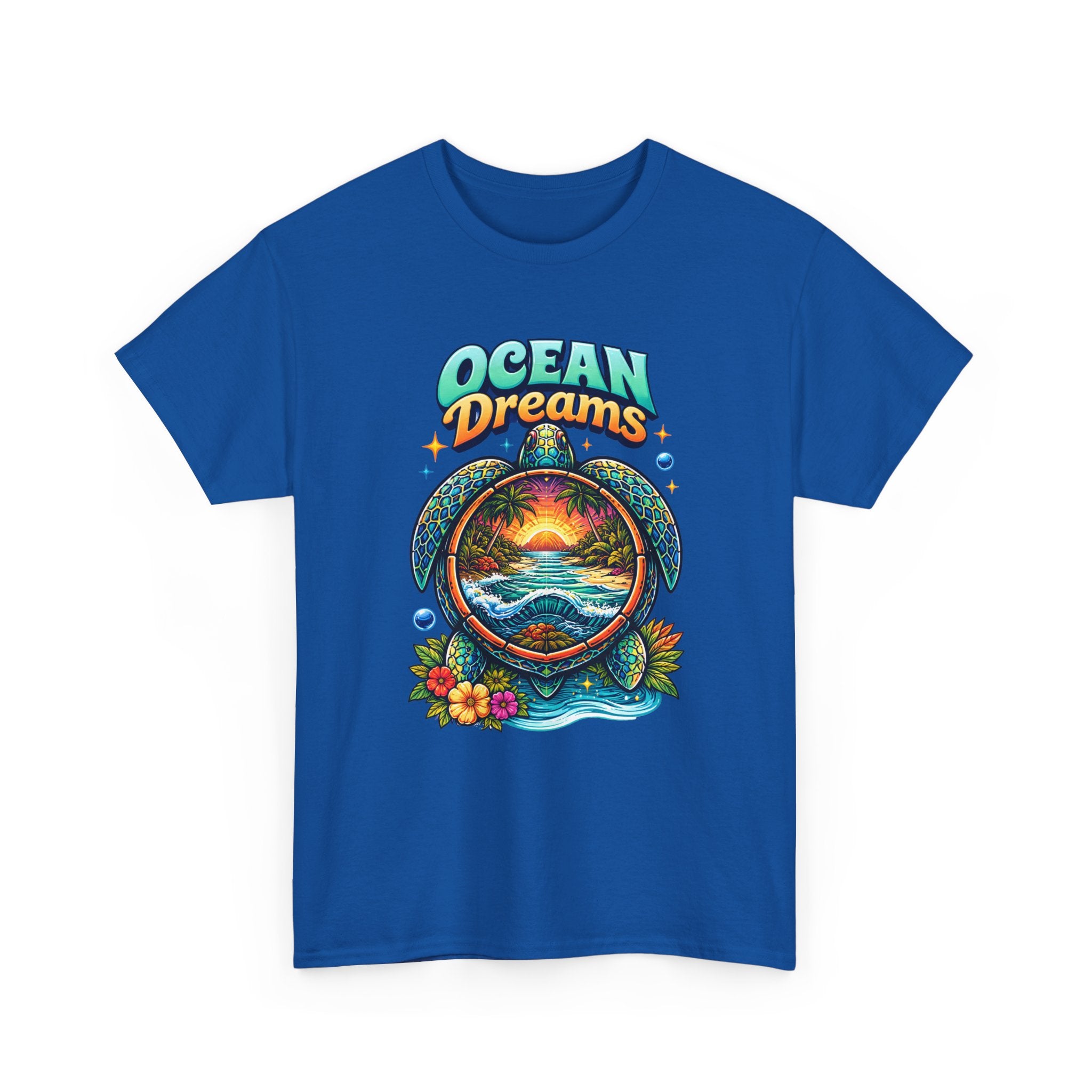Ocean Dreams T‑Shirt — Tropical Sunset Sea Turtle Graphic Tee