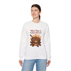 Crewneck Sweatshirt — "Well This Is Just Nuts" Roasting Chestnuts Graphic