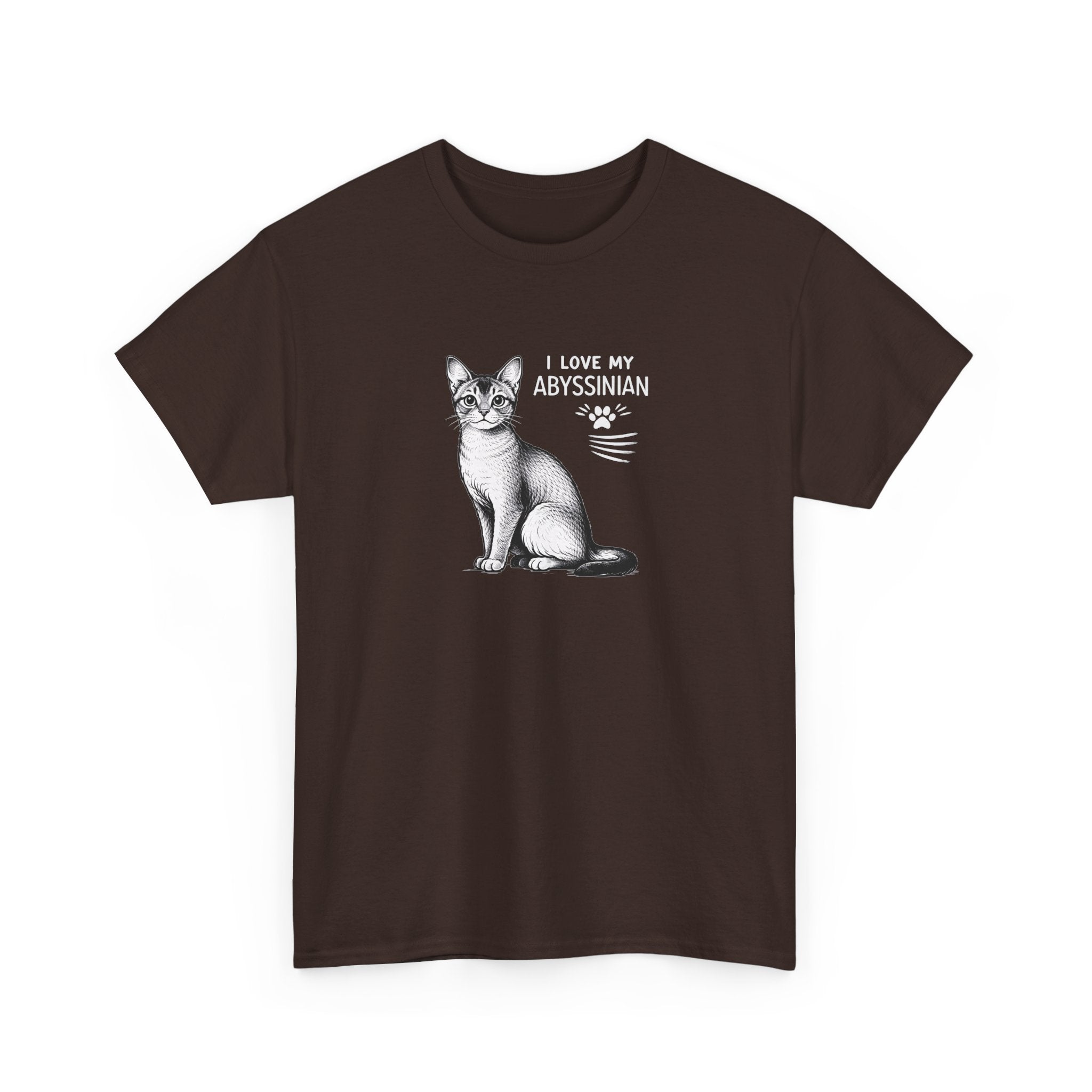 Abyssinian Cat T‑Shirt – "I Love My Abyssinian" Graphic Tee