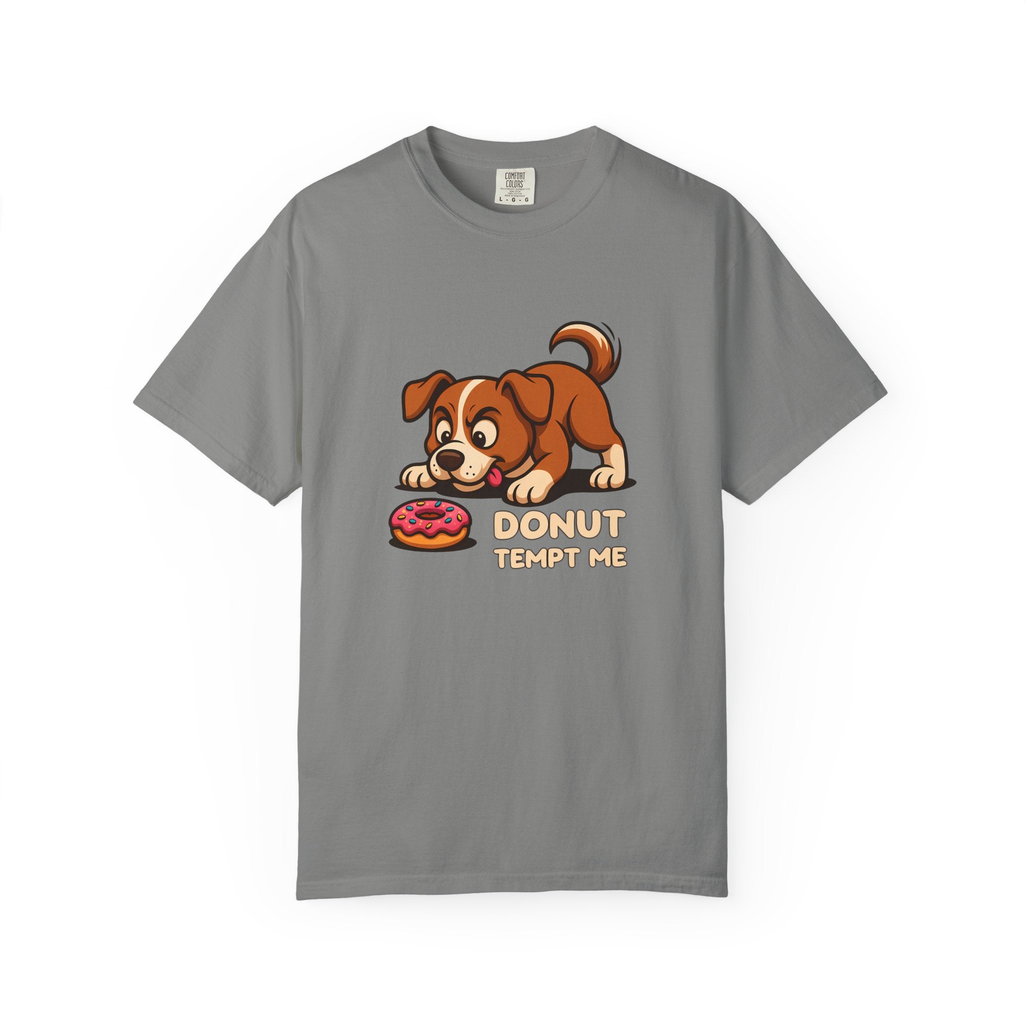 Donut Tempt Me T-Shirt — Cute Puppy & Donut Graphic Tee