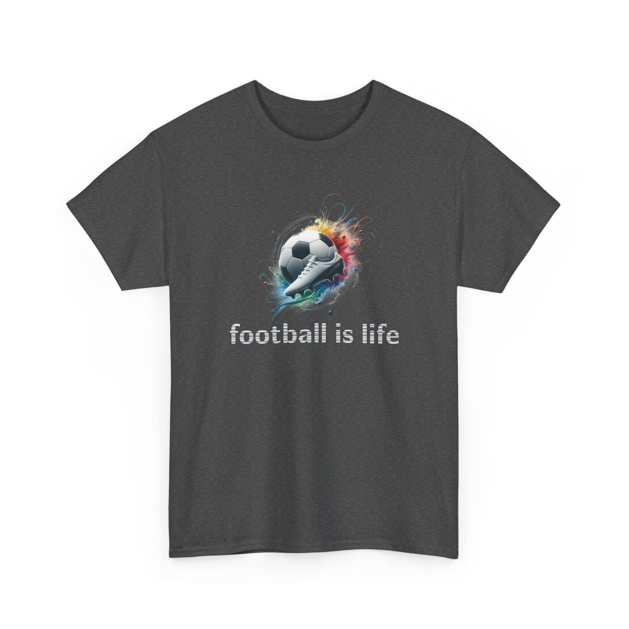 Football Is Life T-Shirt — Color Splash Soccer Ball Tee