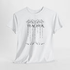 Teacher Floral Rain T-Shirt — Elegant Teacher Appreciation Tee