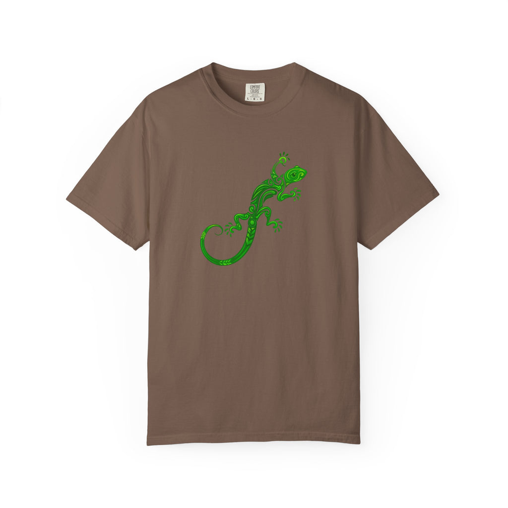 Green Gecko Graphic T-Shirt — Nature Lizard Shirt