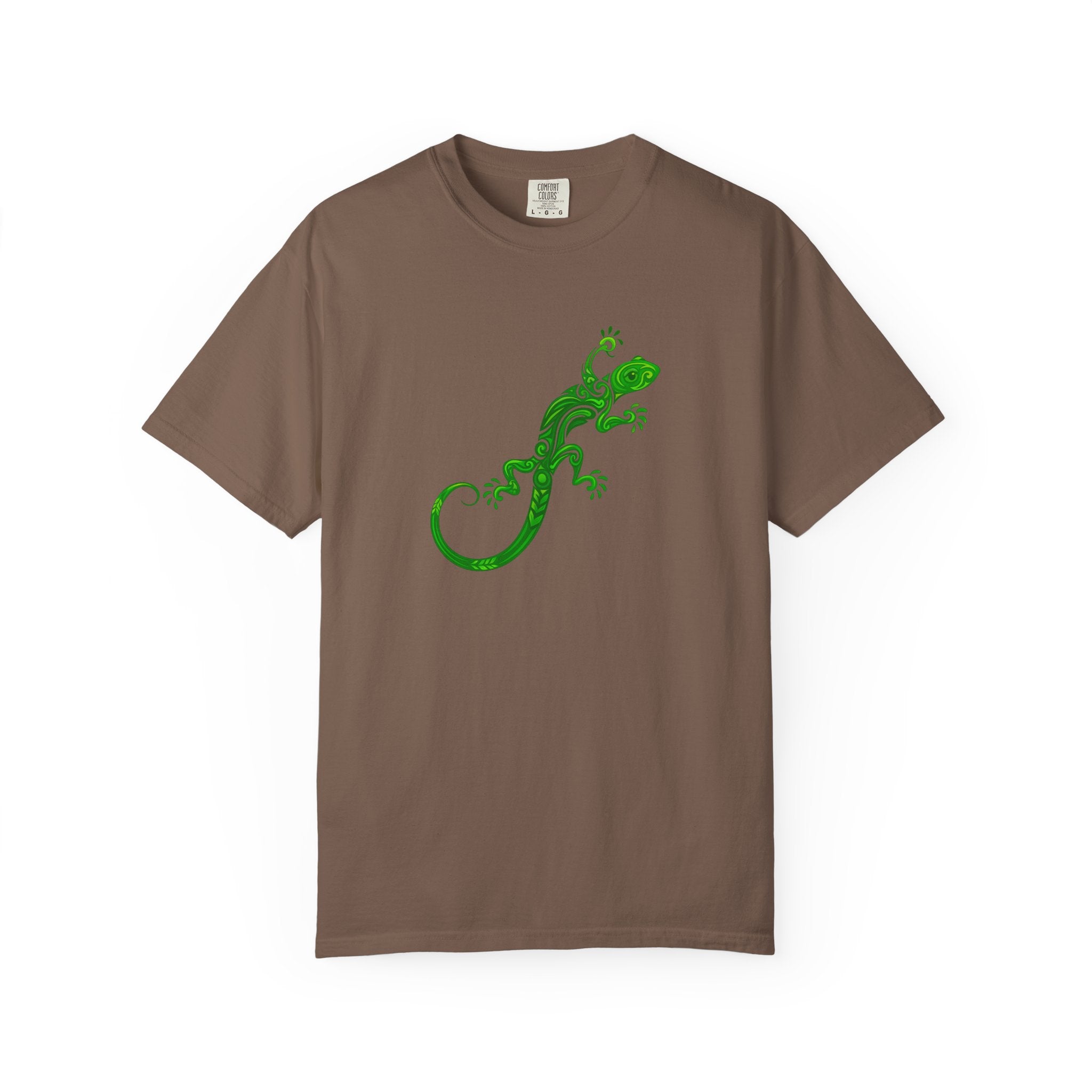Green Gecko Graphic T-Shirt — Nature Lizard Shirt