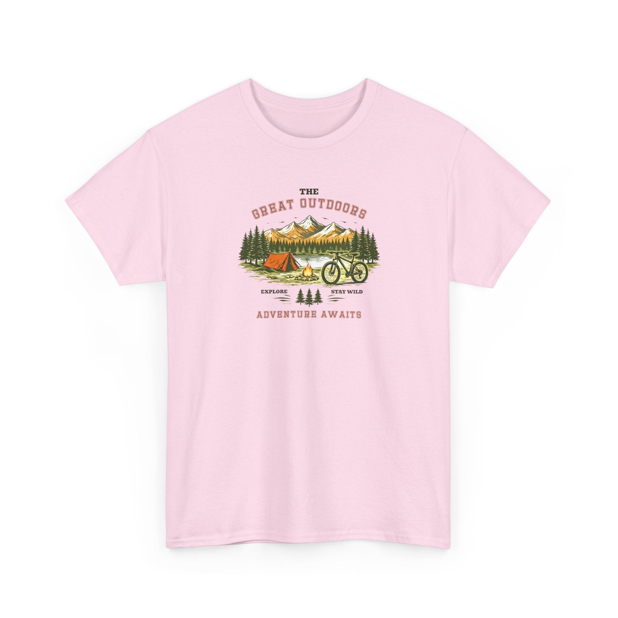 Outdoor Adventure T-Shirt — "The Great Outdoors"  Bike Nature Camping Tee