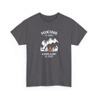 Hiking Is Hard, Chillin’ Is Easy T-Shirt — Camping Mountains Campfire Graphic Tee