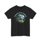 Adventure Is Calling Hiking T‑Shirt — Mountain Boots Outdoor Tee