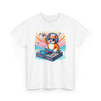 DJ Cat Turntable T-Shirt — Retro Music Cat Graphic Tee