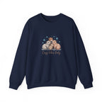 Cozy Vibes Only Sweatshirt — Cute Hugging Capybaras Crewneck