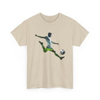 Soccer Player Silhouette Tee - Football Kick Graphic T-Shirt