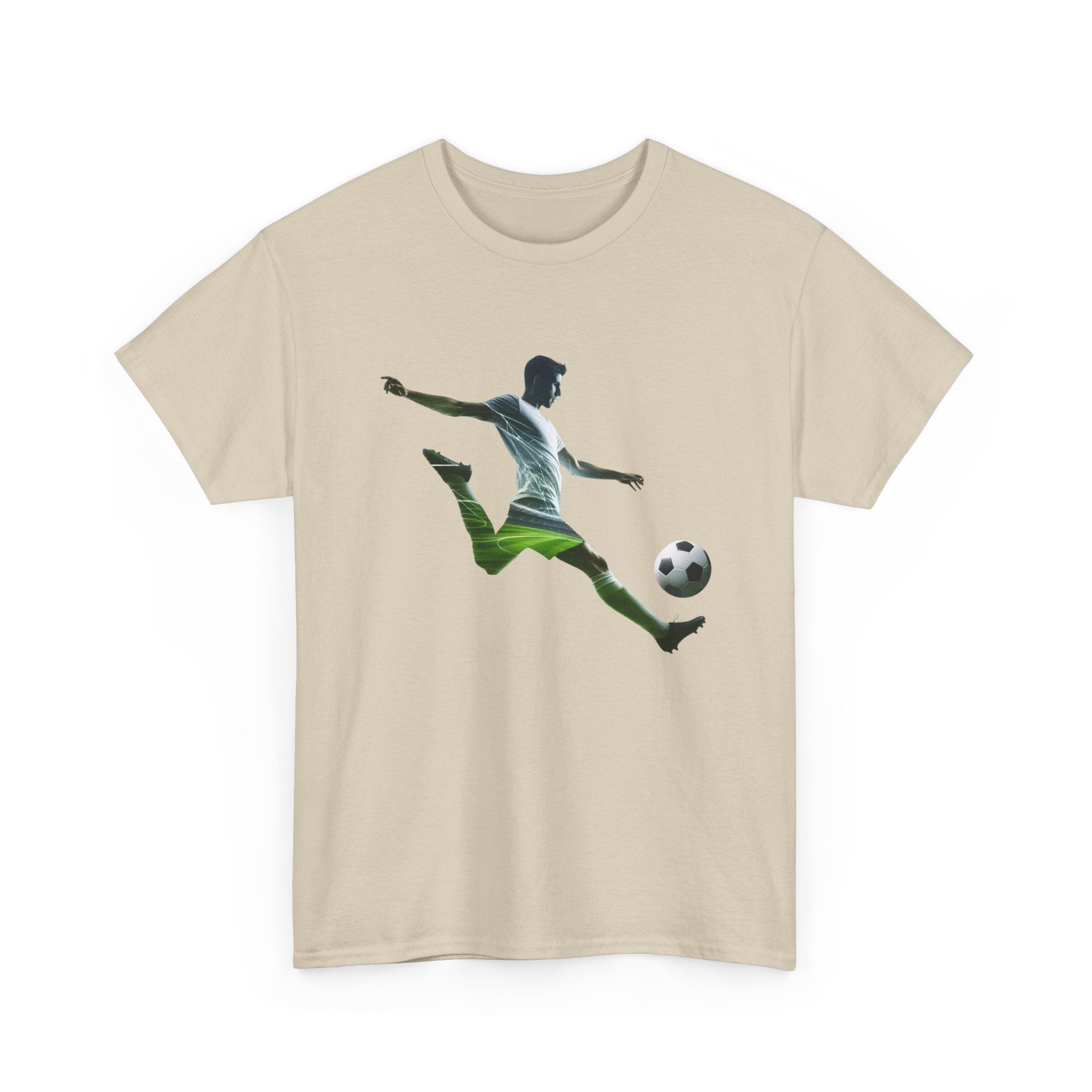 Soccer Player Silhouette Tee - Football Kick Graphic T-Shirt