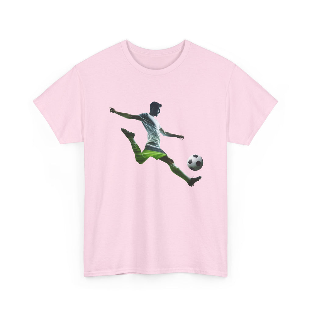 Soccer Player Silhouette Tee - Football Kick Graphic T-Shirt