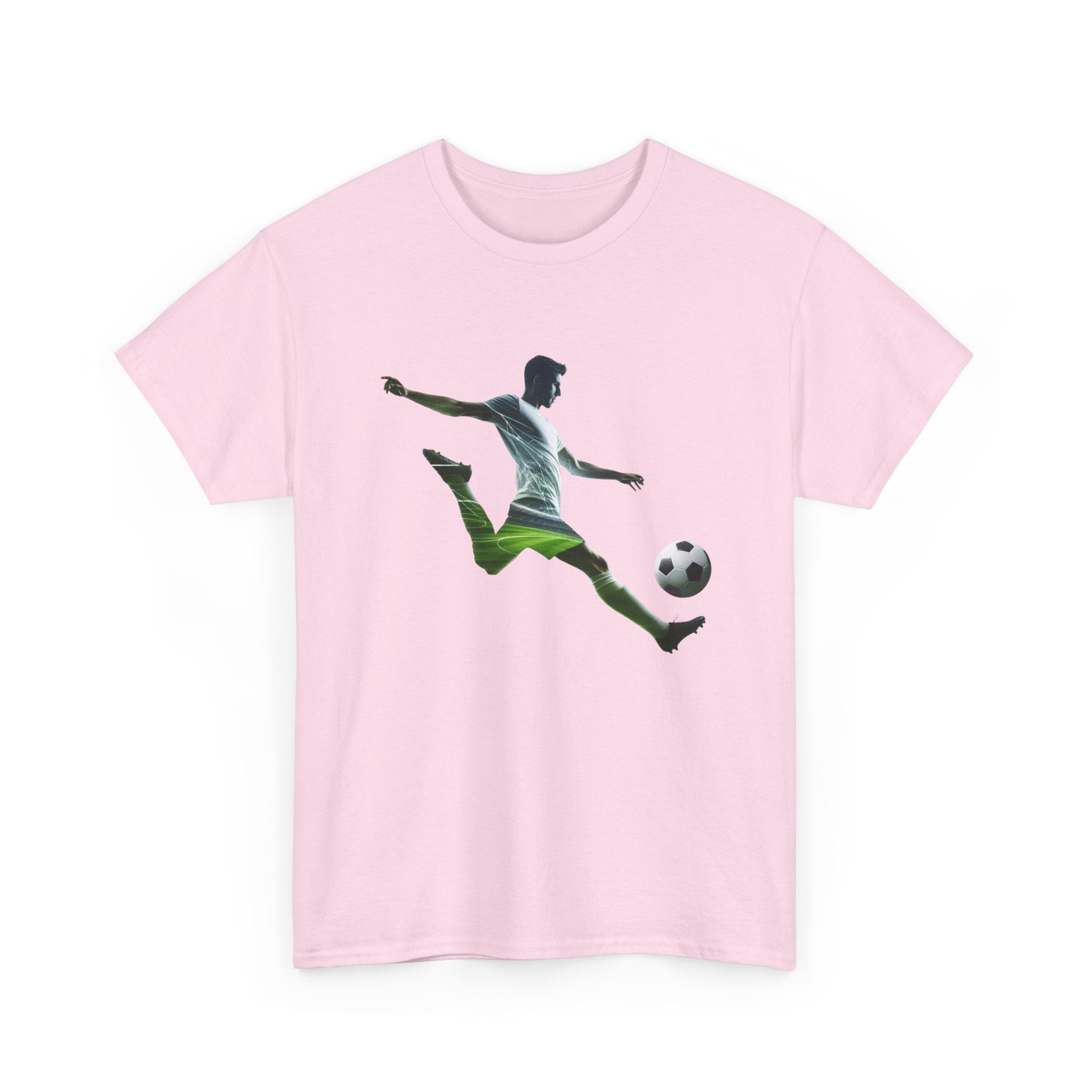 Soccer Player Silhouette Tee - Football Kick Graphic T-Shirt