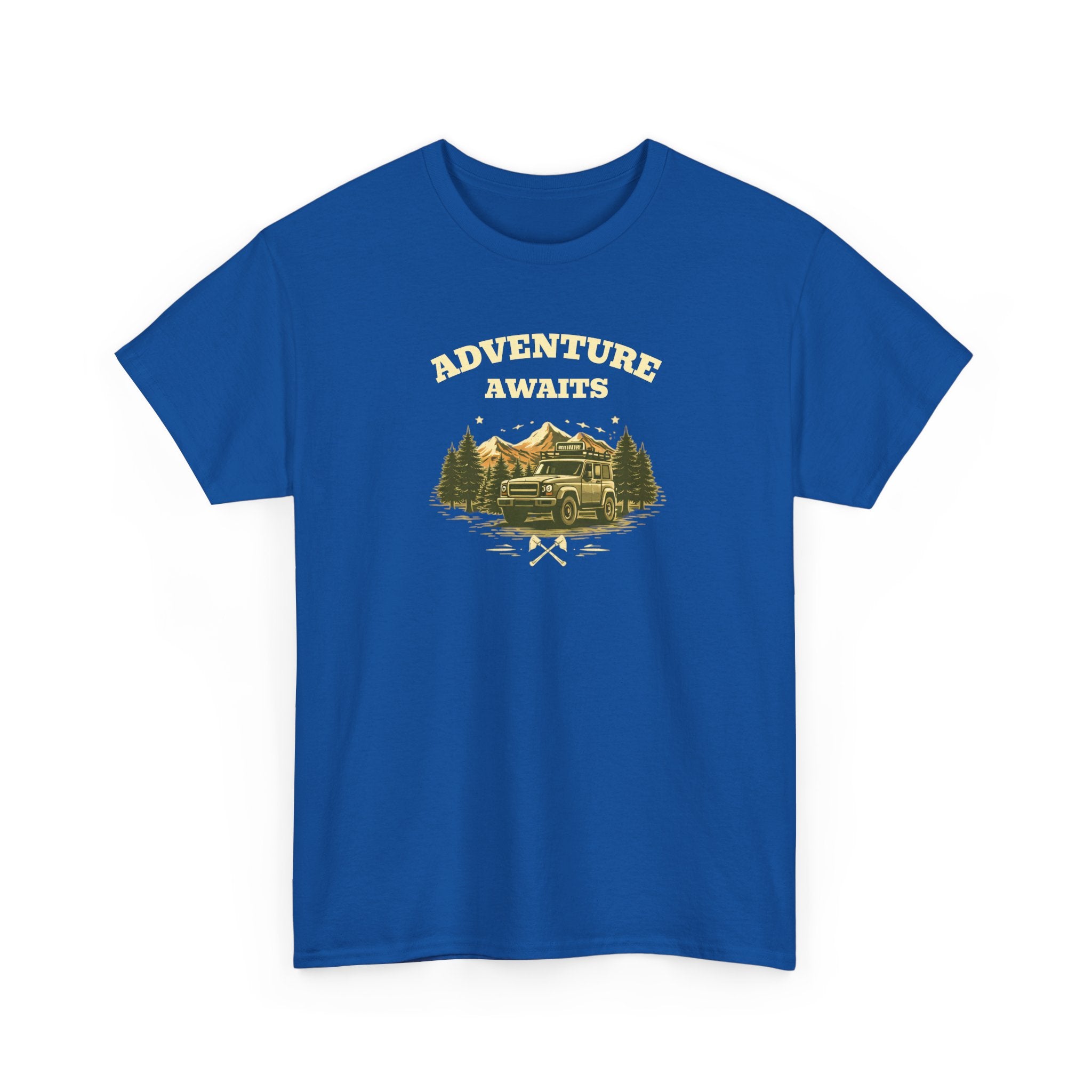 Adventure Awaits T‑Shirt — Vintage Camper Outdoor Graphic Tee