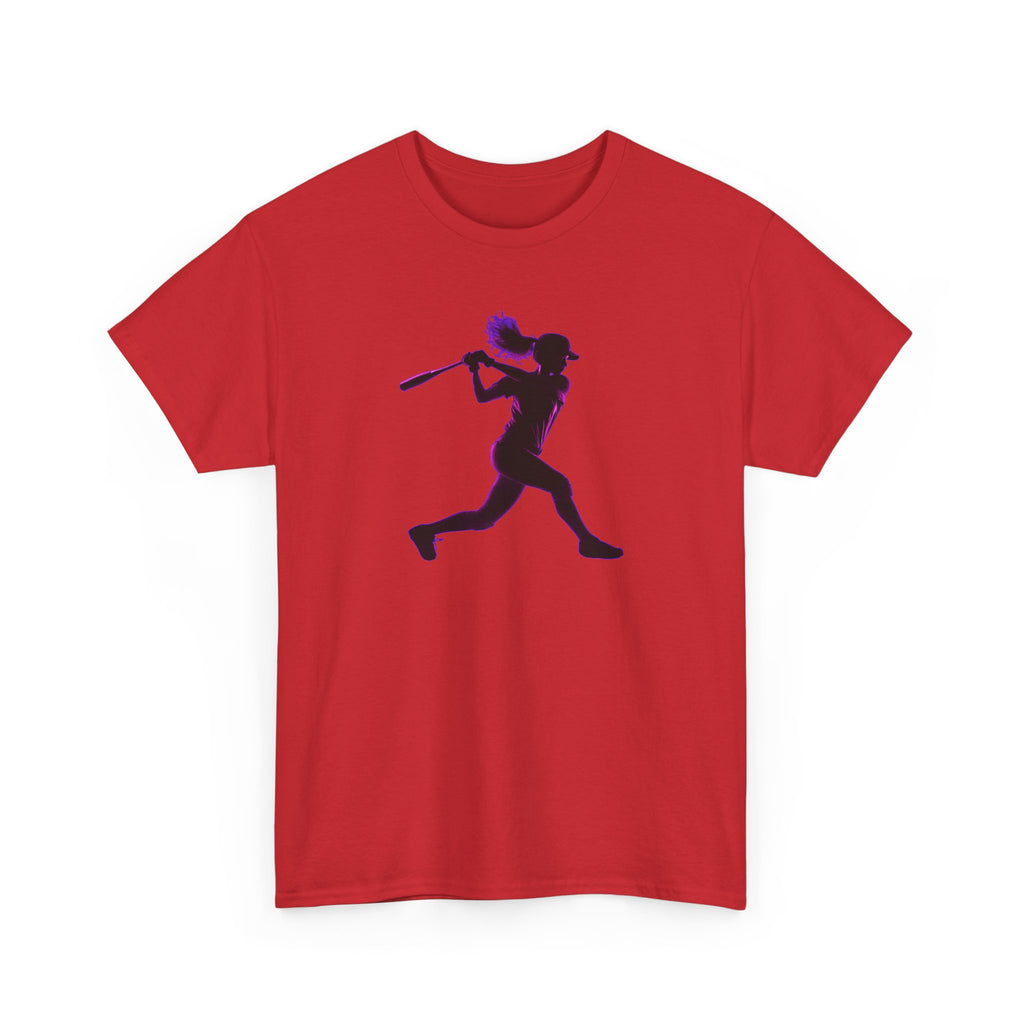 Baseball Batter Silhouette Tee — Women's Baseball Softball T‑Shirt