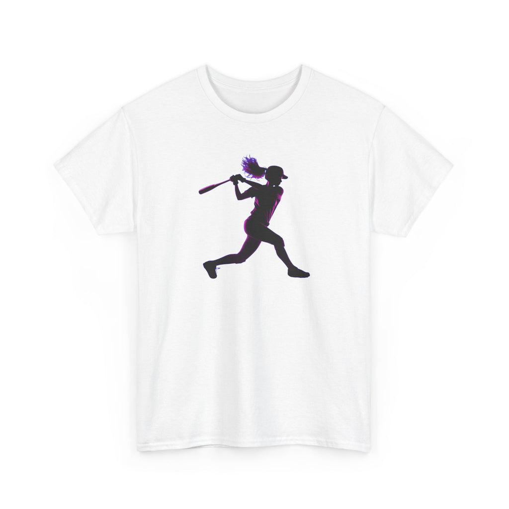 Baseball Batter Silhouette Tee — Women's Baseball Softball T‑Shirt