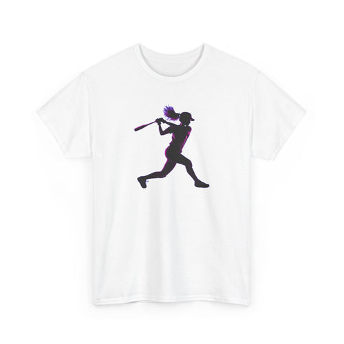 Baseball Batter Silhouette Tee — Women's Baseball Softball T‑Shirt