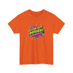 Look Out! Mayhem Ahead Graphic Tee — Colorful Retro Comic Humor Shirt