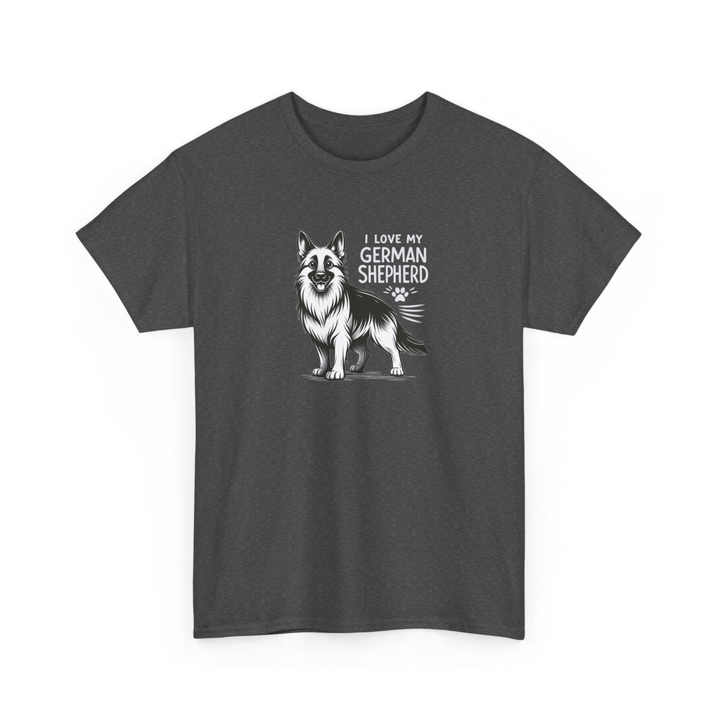 I Love My German Shepherd T-Shirt — Cute German Shepherd Dog Tee for Dog Lovers